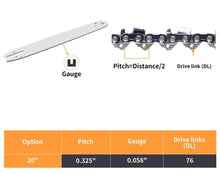 將圖片載入圖庫檢視器 20'' Chainsaw Chain Blade Saw Replace Semi Chisel