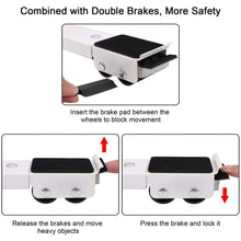 將圖片載入圖庫檢視器 Home Appliance Furniture Rollers Heavy Duty Extendable - White