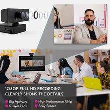 Load image into Gallery viewer, 1080P FHD Webcam USB Camera Built-in Microphone