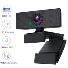 Load image into Gallery viewer, 1080P FHD Webcam USB Camera Built-in Microphone