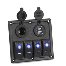 Load image into Gallery viewer, 12V 24V Rocker Switch Panel 4 way
