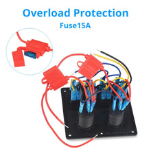 Load image into Gallery viewer, 12V 24V Rocker Switch Panel 4 way