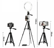 Load image into Gallery viewer, 26cm LED Selfie Ring Light with adjustable Tripod and Remote