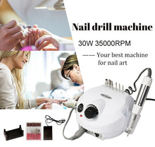 Load image into Gallery viewer, Nail Drill Kit Manicure Pedicure Art Machine Polisher File -White