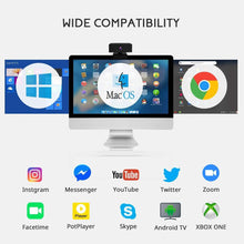 Load image into Gallery viewer, 1080P FHD Webcam USB Camera Built-in Microphone