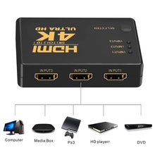 Load image into Gallery viewer, HDMI Switch Adapter Splitter 3 In 1 out