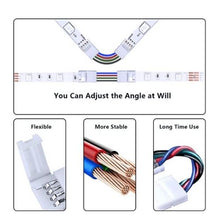 Load image into Gallery viewer, 4Pin 5050 RGB LED Strip lights Connector solderless Extension Cable