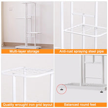Load image into Gallery viewer, 5 Tier Flower Stand Plant Rack Metal - White