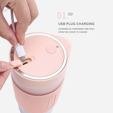 Load image into Gallery viewer, Portable Blender Juicer Mixer USB Rechargeable 350ml Pink