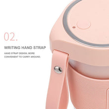 Load image into Gallery viewer, Portable Blender Juicer Mixer USB Rechargeable 350ml Pink