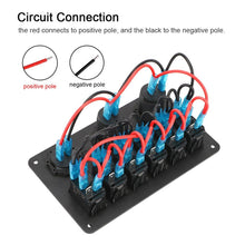 將圖片載入圖庫檢視器 6 Gang Car Marine Boat Rocker Switch Panel