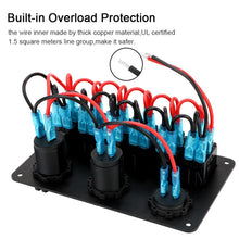 將圖片載入圖庫檢視器 6 Gang Car Marine Boat Rocker Switch Panel