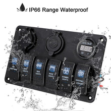將圖片載入圖庫檢視器 6 Gang Car Marine Boat Rocker Switch Panel