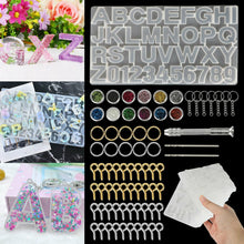 Load image into Gallery viewer, 73Pcs DIY Silicone Resin Letters Mould