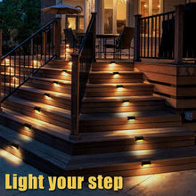 將圖片載入圖庫檢視器 4 pcs Solar Deck Lights IP65 LED - Black