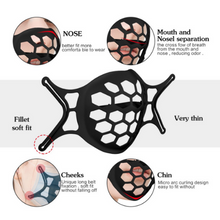 Load image into Gallery viewer, Black Face Mask Support Bracket Spacer Holder - 1 piece