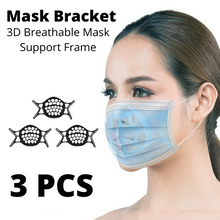 Load image into Gallery viewer, Black Face Mask Support Bracket Spacer Holder - 3 piece