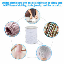 Load image into Gallery viewer, Elastic Band Rope -100Yards/6mm/White