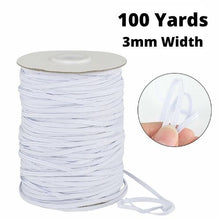 Load image into Gallery viewer, Elastic Band Rope -100Yards/3mm/White