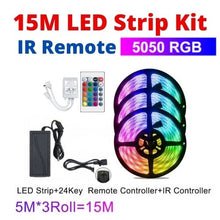 Load image into Gallery viewer, LED Light Strip 5050 RGB 15M kit IR Remote