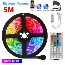Load image into Gallery viewer, LED Light Strip 5050 RGB 5M kit Bluetooth Control