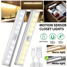 Load image into Gallery viewer, 19cm Motion Sensor Night Lamp Wardrobe Closet Lights - White Light