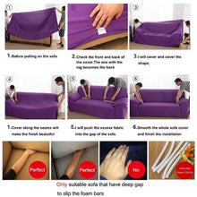 將圖片載入圖庫檢視器 Sofa Cover Couch Protector 2 Seater Grey
