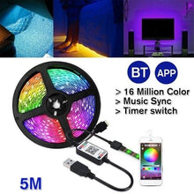 Load image into Gallery viewer, USB LED Strip Light 5050 RGB 5m