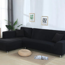 將圖片載入圖庫檢視器 Sofa Cover Couch Protector 2 Seater Black