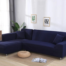 將圖片載入圖庫檢視器 Sofa Cover Couch Protector 2 Seater Navy Blue