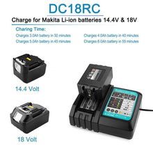 將圖片載入圖庫檢視器 Li-ion Battery Charger Replacement for MAKITA 7.2V-18V DC18RC