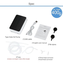 將圖片載入圖庫檢視器 Portable Solar Air Pump for Aquarium or Fishing Tank