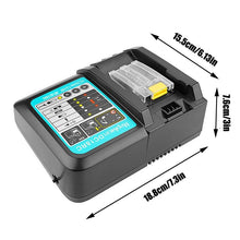 將圖片載入圖庫檢視器 Li-ion Battery Charger Replacement for MAKITA 7.2V-18V DC18RC