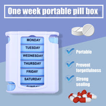 Load image into Gallery viewer, Weekly 7 days 28 slot Portable Pill Box Tablet Container Organizer