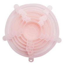 Load image into Gallery viewer, 6 pcs Reusable Silicone Suction Lid Cover for Bowl Pan Cooking Pot Light Pink