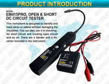 Load image into Gallery viewer, Automotive Cable Wire Short and Open Finder Car Repair Tool Tester Tracer