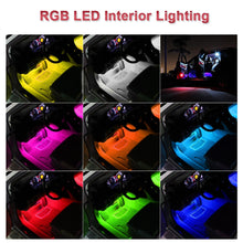 Load image into Gallery viewer, 4pcs Car RGB LED Strip Light Color Lamps With Remote
