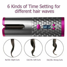 Load image into Gallery viewer, Hair Curler Portable Cordless USB Rechargeable