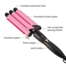 Load image into Gallery viewer, Ceramic Hair Curler Triple Barrel Styler Hair Waver