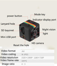 將圖片載入圖庫檢視器 Mini Camera HD 1080P with Night Vision and Motion Sensor