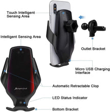 將圖片載入圖庫檢視器 Car Wireless Charger Phone Holder - Black