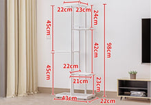 將圖片載入圖庫檢視器 5 Tier Flower Stand Plant Rack Metal - White