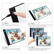 Load image into Gallery viewer, LED Light Pad A4 Size Pattern Tracing Stencil drawing Board