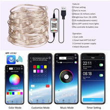 Load image into Gallery viewer, USB LED String Light Bluetooth App Control 5m 50LED