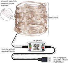 Load image into Gallery viewer, USB LED String Light Bluetooth App Control 10m 100LED