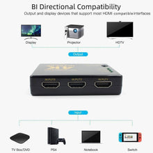 Load image into Gallery viewer, HDMI Switch Adapter Splitter 3 In 1 out