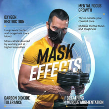 Load image into Gallery viewer, Oxygen Barrier Sports Mask Fitness High Altitude Training Mask for Aerobic Running Cycling