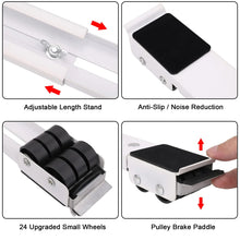 將圖片載入圖庫檢視器 Home Appliance Furniture Rollers Heavy Duty Extendable - White
