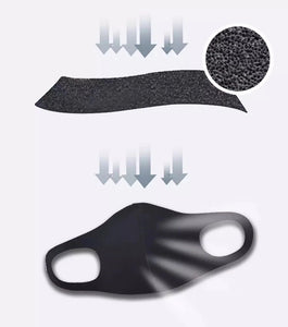 Reusable Face Mask Washable - Black 1PCS