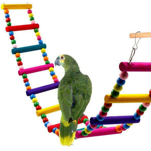 10pcs Parrot Bird Toys Hanging Swing Ladder